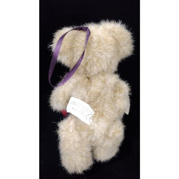 Vtg Boyd's Bears Light beige with a red block from the Head Bean Collection - Picture 3 of 6